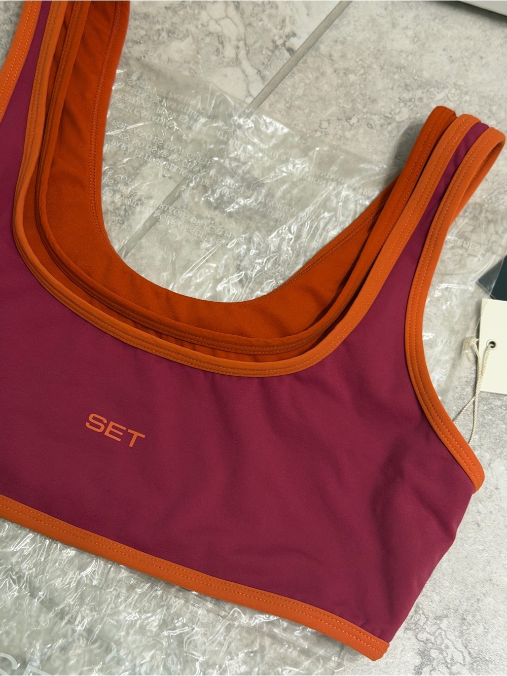 Set Active Aeraline Breathe Layer Scoop Bra Heatwave Limited Edition Medium BNWT - Picture 4 of 8